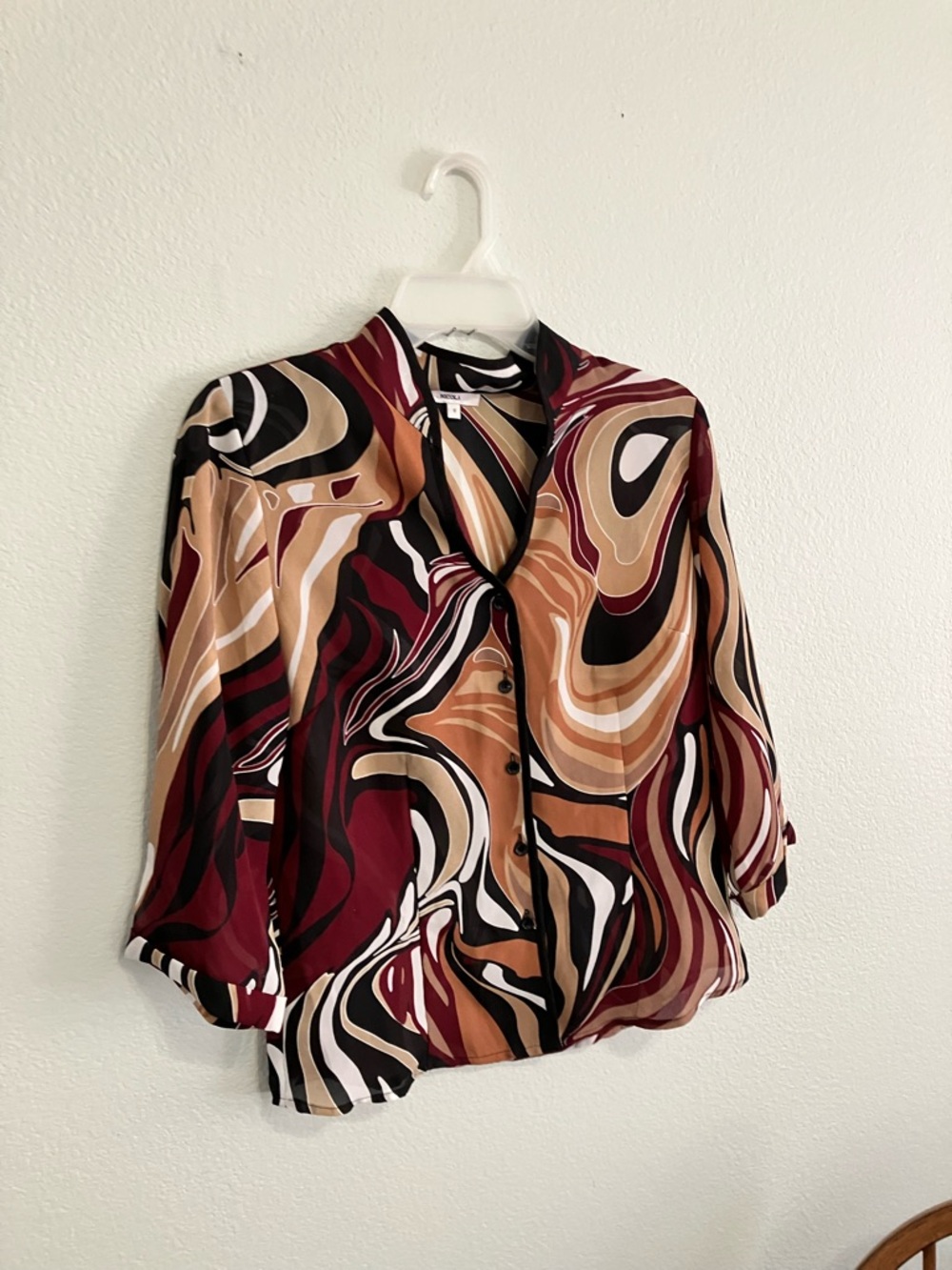 Nicola Sheer 3/4 Sleeve Blouse
